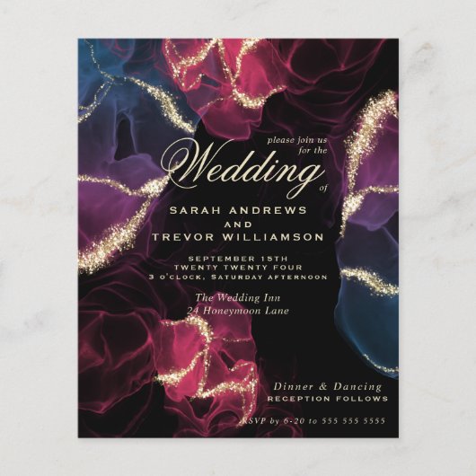 バジェット結婚スカーレットブルーアルコールインク (正面)