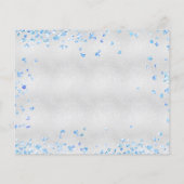 バジェット結婚ズのシルバーブルーのハートが日付を保存 (裏面)