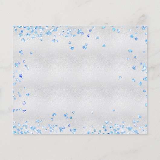 バジェット結婚ズのシルバーブルーのハートが日付を保存 (裏面)