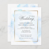 バジェット結婚ズのスカイブルー水彩洗浄 (正面/裏面)