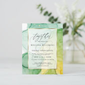 バジェット結婚ズの鮮やかグリーン金ゴールド抽象芸術インク (スタンド正面)