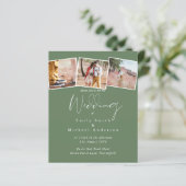 バジェット結婚ズカラーズグリーンセージオリーブ招待状 (スタンド正面)