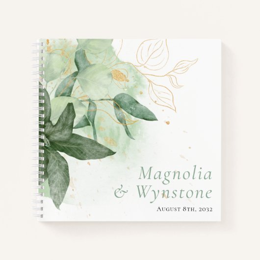 バジェット結婚ズグリーナリーゲストブック ノートブック (正面)