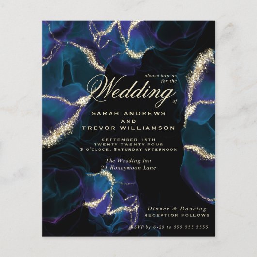 バジェット結婚ズコバルトブルーパープルアルコールインク (正面)