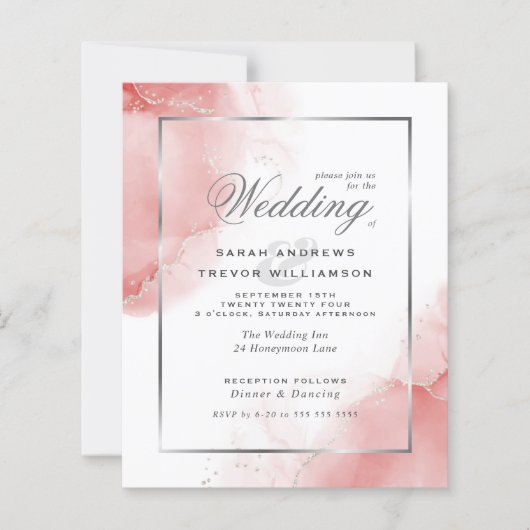 バジェット結婚ズコーラルバラシルバー抽象芸術 (正面)