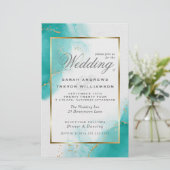 バジェット結婚ズターコイズ金ゴールド抽象芸術マーブルインビ (スタンド正面)