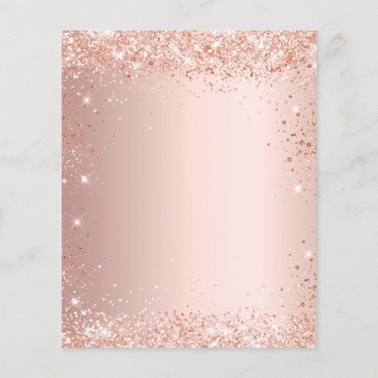 バジェット結婚ズディナーメニューバラ金ゴールドグリッター (裏面)