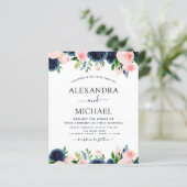 バジェット結婚ズネイビーブルー赤面ピンクフローラ (スタンド正面)