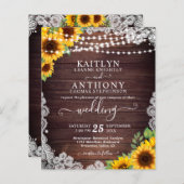 バジェット結婚ズヒマワリの木の弦ライトレース (正面/裏面)