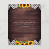 バジェット結婚ズヒマワリの木の弦ライトレース (裏面)