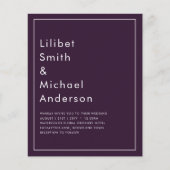 バジェット結婚ズプラムパープルモノクロシンプル (正面)