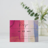 バジェット結婚ズベリーレッドパープルウォーター色 ポストカード (スタンド正面)