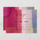 バジェット結婚ズベリーレッドパープルウォーター色 ポストカード (正面/裏面)