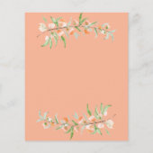 バジェット結婚ズボタニカルピーチブライダルシャワー (裏面)