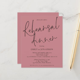 バジェット結婚ズリハーサルディナーダスティーバラ招待状