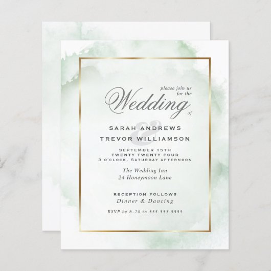 バジェット結婚ズ淡い色のグリーンウォーター洗剤 (正面/裏面)