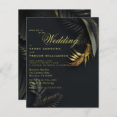 バジェット結婚ズ素晴らし・ブラック・金ゴールド・シダ (正面/裏面)