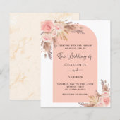 バジェット結婚ズ赤面パンパスグラスバラ招待 (正面/裏面)