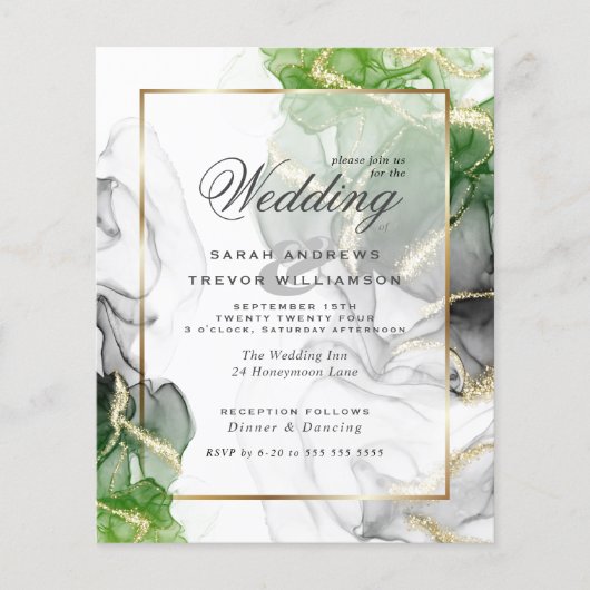 バジェット結婚ズ金ゴールドオニックスエメラルドグリーンインク2 (正面)