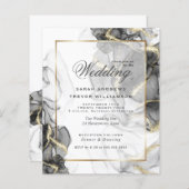 バジェット結婚ズ黒エレガント金ゴールドアルコールインク (正面/裏面)