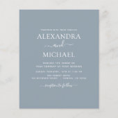 バジェット結婚ダスティブルーとフォト招待状 チラシ (正面)