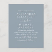 バジェット結婚ダスティブルーとフォト招待状 チラシ (正面)