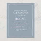 バジェット結婚ダスティブルーとフォト招待状Fl チラシ (正面)