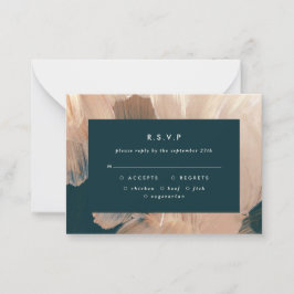 バジェット結婚テラコッタのR.S.V.P応答 ノートカード