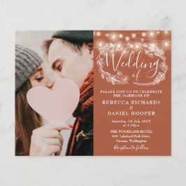 バジェット結婚テラコッタ詳細写真招待状