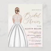 バジェット結婚ドレスブライダルシャワー招待 (正面)
