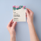 バジェット結婚ピンク牡丹のオールインワン チラシ (手)