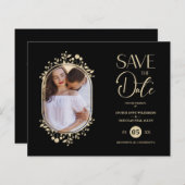 バジェット結婚ブラックのファンシーオーナメント枠の花 (正面/裏面)