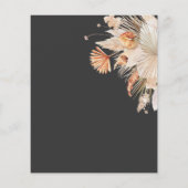 バジェット結婚ボタニカルパンパスグラスの招待 チラシ (裏面)