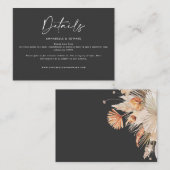 バジェット結婚ボタントズパンパスグラス詳細ではない ノートカード (正面/裏面)