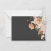 バジェット結婚ボタントズパンパスグラス詳細ではない ノートカード (裏面)