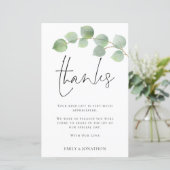 バジェット結婚ユーカリの3枚の写真引用文感謝してい (スタンド正面)