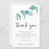 バジェット結婚ユーカリの3枚の写真引用文感謝してい (正面)