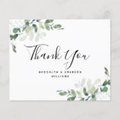 バジェット結婚ユーカリサンキューカード (正面)