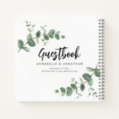 バジェット結婚ユーカリプタスシンプルラスティックゲストブック ノートブック (裏面)