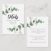 バジェット結婚ユーカリ緑の詳細ノートカード ノートカード (正面/裏面)