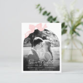 バジェット結婚式を保存する日付招待状ボウフォト (スタンド正面)