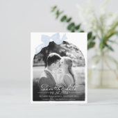 バジェット結婚式を保存する日付招待状ボウフォト (スタンド正面)