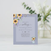 バジェット結婚式招待状素朴サンフラワーズシック (スタンド正面)