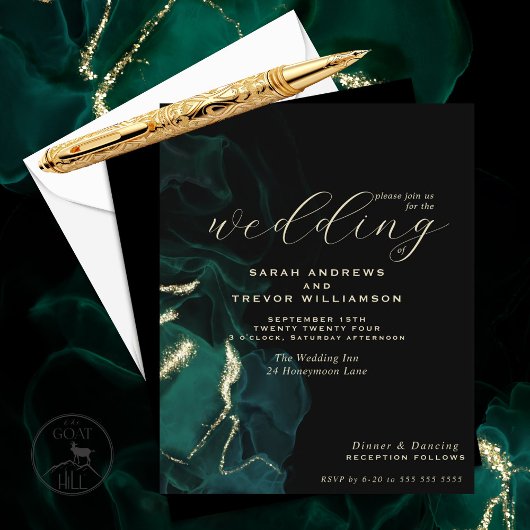 バジェット結婚深い海グリーンアルコールインク