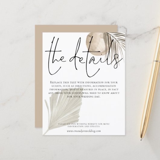 バジェット結婚詳細ズボホパンパスグラス (正面/裏面インサイチュ)