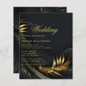 バジェット結婚金ゴールドとブラック熱帯離れ都市 (正面/裏面)