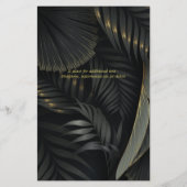 バジェット結婚金ゴールドとブラック熱帯離れ都市 (裏面)