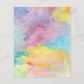 バジェット絞り染めウォーターカラフルカラー結婚アート (裏面)