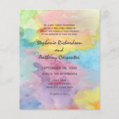 バジェット絞り染めウォーターカラフルカラー結婚アート (正面)