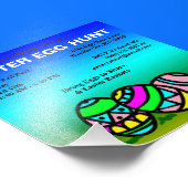 バジェット絵を描エッグイースターエッグ狩り招待状 フォトプリント            (角)